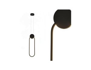 Lampa wisząca LED,lampa sufitowa 12W, 700lm, 4000K, IP20, czarna, ALWAYS HOROZ