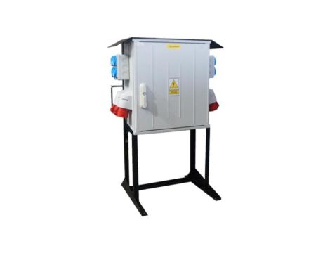Rozdzielnica budowlana na stojaku IP 54 ERB160A3L 17460 160A 6xGS 250V 2xCEE 16A 5P 4xCEE 32A 5P LICZNIK wyłącznik główny