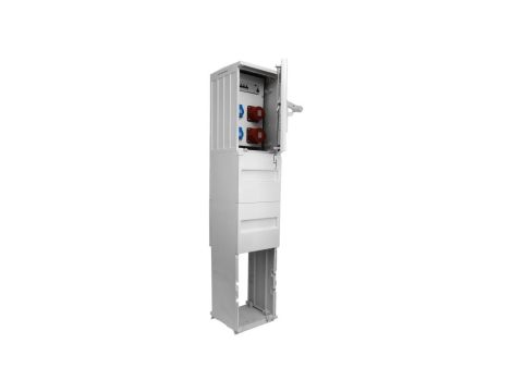 Rozdzielnica na fundamencie 16A 32A CEE zabezpieczona 2x230V Schuko erbetka Doktorvolt DV-5572-D
