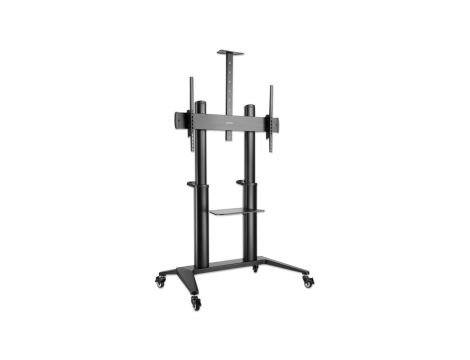 Stojak Mobilny TV 70-120 140kg Regulowany do Tablicy Interaktywnej 2 Półki 462341