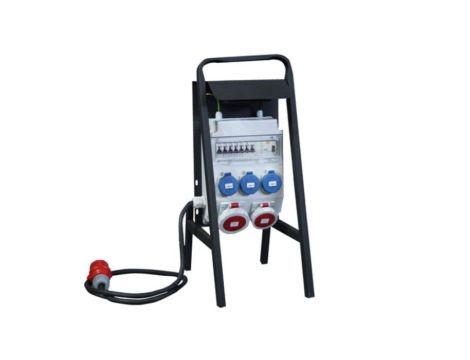 Rozdzielnica budowlana na stojaku z oświetleniem IP66 ERB32R 17207 32A 3xGS 250V 1xCEE 16A 5P 1xCEE 32A 5P
