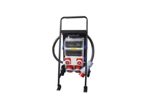 Rozdzielnica budowlana na stojaku z oświetleniem IP66 ERB63R 17206 63A 3xGS 250V 2xCEE 16A 5P 2xCEE 32A 5P