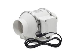 Wentylator kanałowy wyciągowy przemysłowy fi 125 z przewodem 360m3/h - do garażu hali magazynu