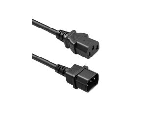 Qoltec Kabel zasilający IEC C13 C14 3x1.00mm Czysta miedź Cu 2m