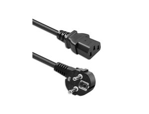 Qoltec Kabel zasilający wtyczka kątowa SCHUKO CEE 7/7 (E/F) IEC C13 3x0.75mm Czysta miedź Cu 1.8m