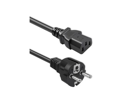 Qoltec Kabel zasilający SCHUKO CEE 7/7 (E/F) IEC C13 3x1.00mm Czysta miedź Cu 3m