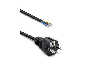 Qoltec Kabel zasilający SCHUKO CEE 7/7 (E/F) miedź Cu odizolowany lutowany 3x0.75 mm 3m