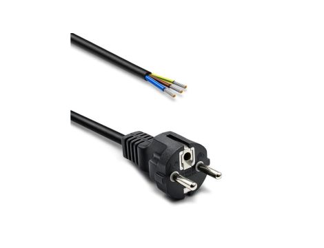 Qoltec Kabel zasilający SCHUKO CEE 7/7 (E/F) miedź Cu odizolowany lutowany 3x0.75 mm 3m