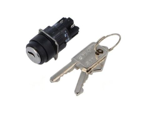 Przełącznik obrotowy z kluczem 16mm Poz.stab 2 NC + NO 51 51-235.025D2
