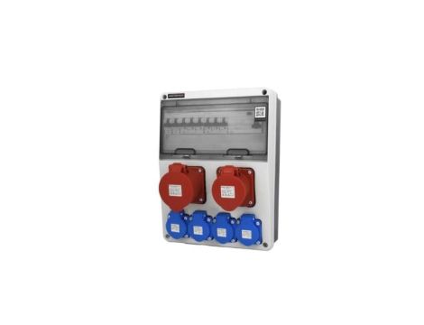 Rozdzielnica budowlana TOMEK-S/FI 1x32A/5P 1x16A/5P 4x230V FR IP44 SONDER-FP3016