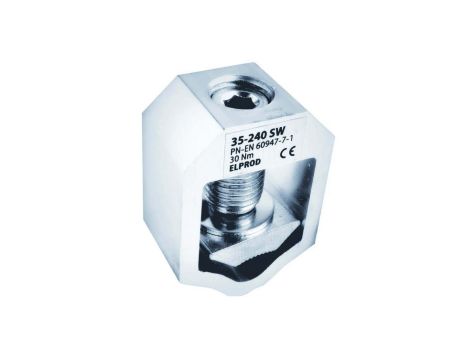 Zacisk szynowy typu V, 2402 metaliczny V35-240SW 84342000 /10szt./