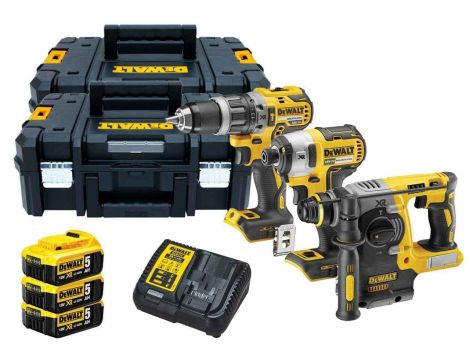 DEWALT ZESTAW COMBO 18V DCK368P3T (DCD796 + DCF887 + DCH273) 3x5,0Ah 2xTSTAK - 4