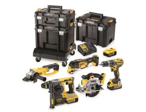 DEWALT ZESTAW COMBO 18V DCK654P3T (DCD796,  DCF887,  DCS355,  DCG412,  DCS391,  DCH273) 3x5,0Ah TSTAK