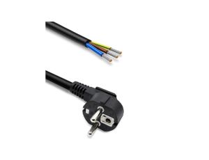 Qoltec Kabel zasilający wtyczka kątowa SCHUKO CEE 7/7 (E/F) miedź Cu odizolowany lutowany 3x1.50 mm 1.8m