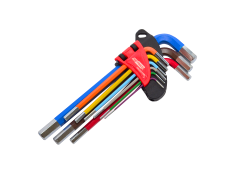 AWTOOLS KLUCZE IMBUSOWE HEX/ 1,5-10,0mm/ 9szt. KOLOR  BLACK LINE