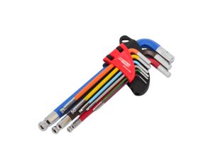 AWTOOLS KLUCZE IMBUSOWE HEX/ 1,5-10,0mm/ 9szt. KOLOR KULA BLACK LINE