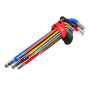AWTOOLS KLUCZE IMBUSOWE HEX/ 1,5-10,0mm/ 9szt. KOLOR KULA DŁUGIE BLACK LINE - 2
