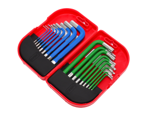 AWTOOLS KLUCZE IMBUSOWE HEX/TORX / 1,5-10,0mm/ 18szt. KOLOR