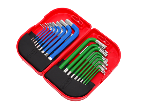 AWTOOLS KLUCZE IMBUSOWE HEX/TORX / 1,5-10,0mm/ 18szt. KOLOR
