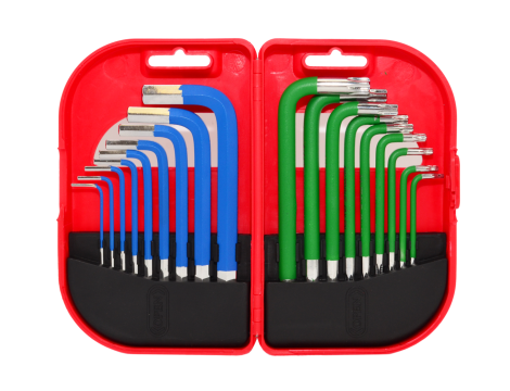 AWTOOLS KLUCZE IMBUSOWE HEX/TORX / 1,5-10,0mm/ 18szt. KOLOR - 3