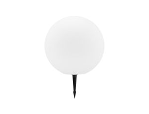 Lampa Ogrodowa Wbijana Zewnętrzna E27 Biała KULA Świetlna 35cm 230V