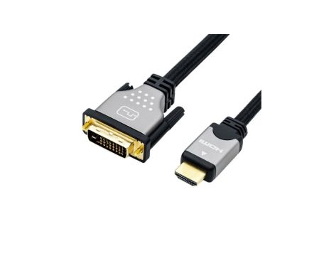ROLINE Kabel do monitora DVI (24+1) - HDMI, M/M, czarny/srebrny, 2 m