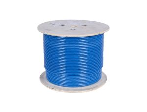 Kabel sieciowy U/UTP kat.6 skrętka 4x2x0,58mm zewnętrzny żelowany z podwójną powłoką PE niebieski Molex /305m/