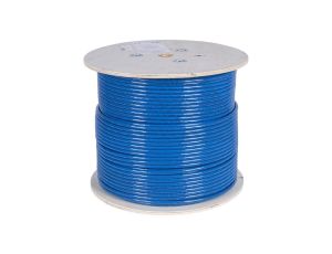 Kabel sieciowy U/FTP kat.6A skrętka 4x2x0,56mm zewnętrzny żelowany z podwójną powłoką PE niebieski Molex /305m/