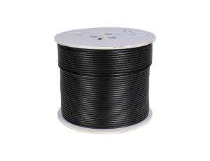 Kabel sieciowy F/UTP kat.6 skrętka 4x2x0,56mm zewnętrzny suchy PE czarny Molex /500m/