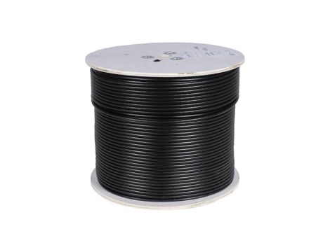 Kabel sieciowy F/UTP kat.6 skrętka 4x2x0,56mm zewnętrzny suchy PE czarny Molex /500m/