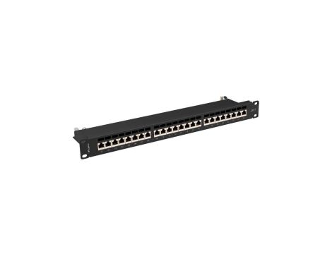 Patch panel RACK 19 kat.7 24p FTP 1U czarny LANBERG