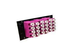 Płytka 24FO sześciodrożna 6xQuad LC OM4 fioletowa Erika Molex