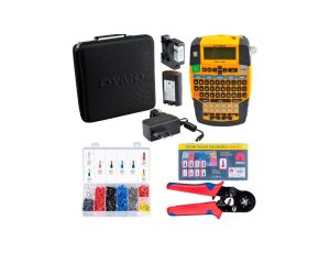 Drukarka etykiet DYMO Rhino 4200 dla elektryka1852995 w zestawie z walizką + taśma DYMO IND 12mm + Zaciskarka NEKU + Tulejki