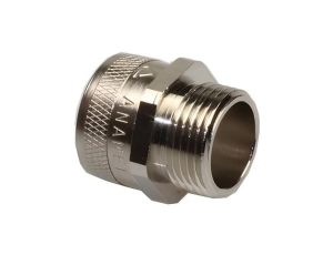 Dławik Dławnica metalowa M12x1,5 do rur karbowanych Anaconda 10mm IP54 mosiądz niklowany ANAMET
