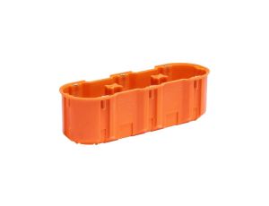 Puszka instalacyjna podtynkowa potrójna do nidy 3x fi:60x61mm głęboka z wkrętami M3x60DF SIMET