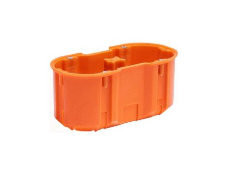 Puszka instalacyjna podtynkowa podwójna do nidy 2x fi:60x63mm głęboka z wkrętami M2x60DF SIMET