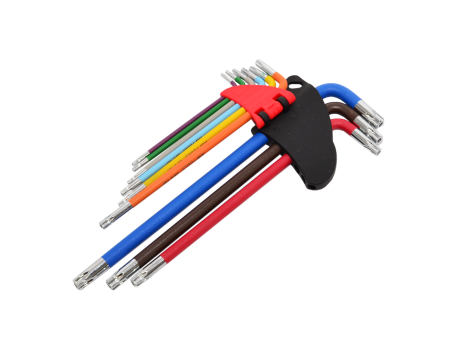 AWTOOLS KLUCZE IMBUSOWE TORX/ T10-T50/ 9szt. KOLOR BARDZO DŁUGIE - 2