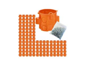 Puszka instalacyjna podtynkowa fi:60mm (65x61mm) z wkrętami w woreczku, głęboka, szeregowa SIMET 110szt.