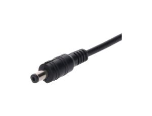 Wtyk DC 5.5x2.1 z przewodem czarnym 8cm 22awg WT-DC-5.5/2.1+8CZ