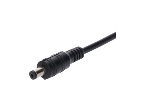 Wtyk DC 5.5x2.1 z przewodem czarnym 8cm 22awg WT-DC-5.5/2.1+8CZ