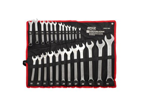 AWTOOLS KLUCZ PŁASKO-OCZKOWY KPL.25szt. /6mm-36mm /BLACK LINE