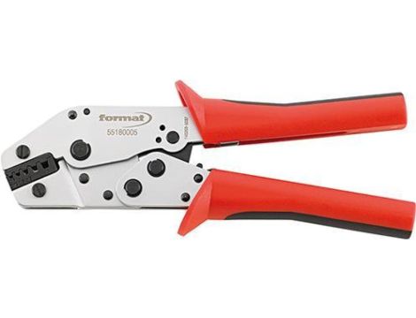Szczypce do zagniatania, samonastawne 0,5-6qmm z pięcioma gniazdami zaciskowymi do tulejek kablowych FORMAT