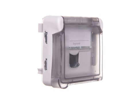 PLEXO Gniazdo białe 1XRJ45 KAT.5E UTP 069556