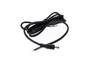 Wtyk DC 5.5x2.1 5A przewód czarny 150cm 18awg