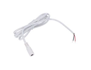 Gniazdo DC 5.5x2.1 3A przewód biały 150cm 22awg