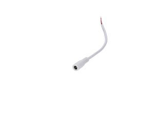 Gniazdo DC 5.5x2.1 3A przewód biały 15cm 22awg
