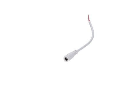 Gniazdo DC 5.5x2.1 3A przewód biały 15cm 22awg