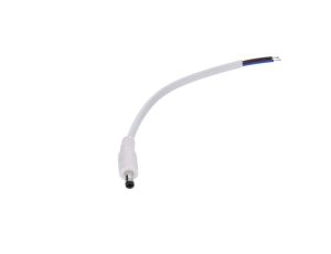 Gniazdo DC 5.5x2.1 5A przewód biały 15cm 18awg