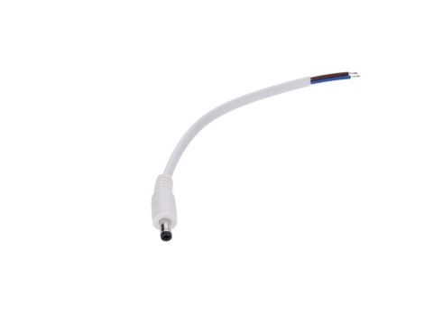 Gniazdo DC 5.5x2.1 5A przewód biały 15cm 18awg