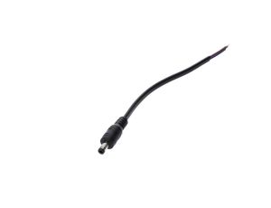Wtyk DC 5.5x2.1 5A przewód czarny 15cm 18awg